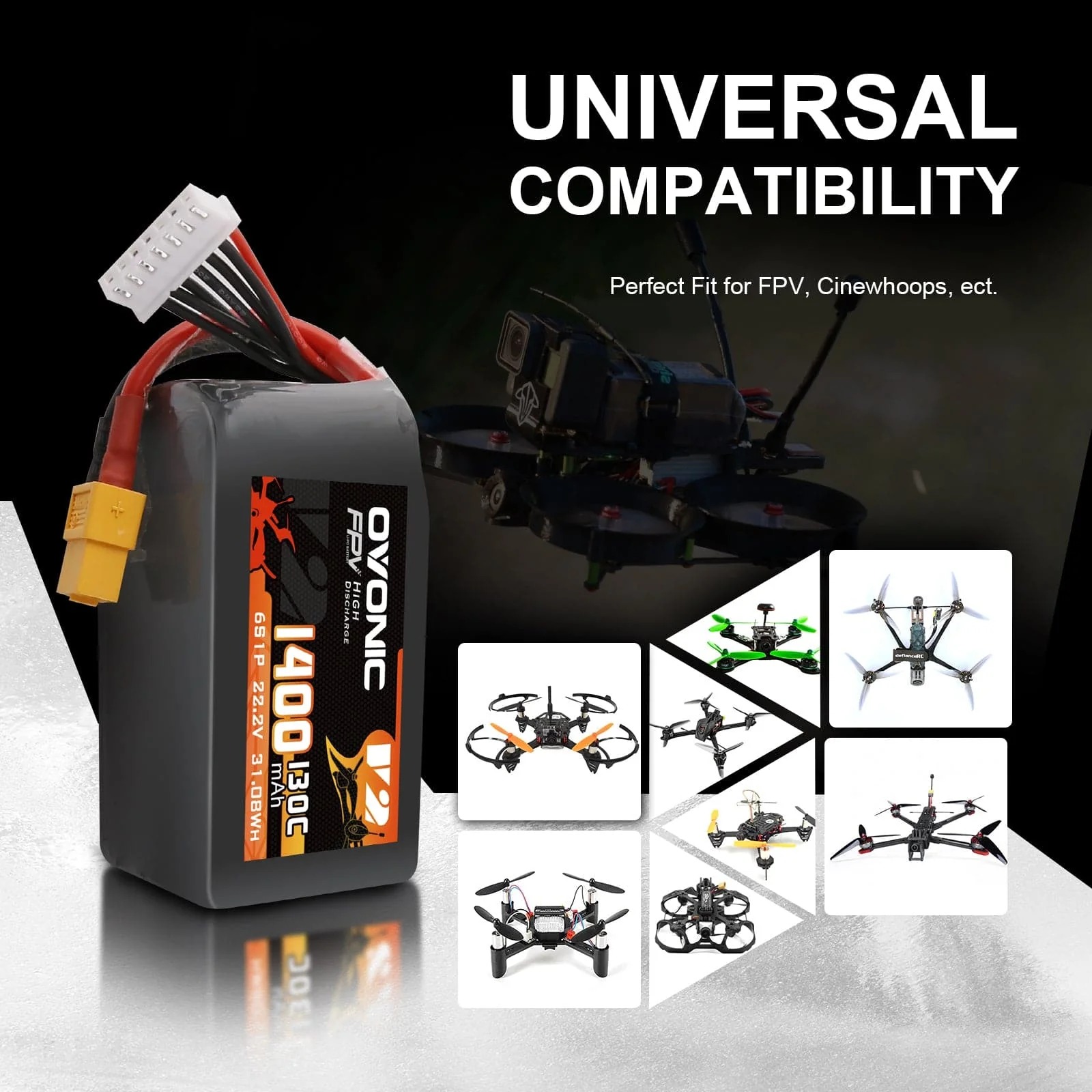 Аккумулятор Ovonic 6S LiPo 22. – обзор и цена Fpv Drone Goggles